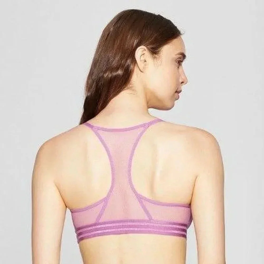 SMALL Xhilaration Sporty Mesh Racer Bralette Vivid Violet  New with Tags‎